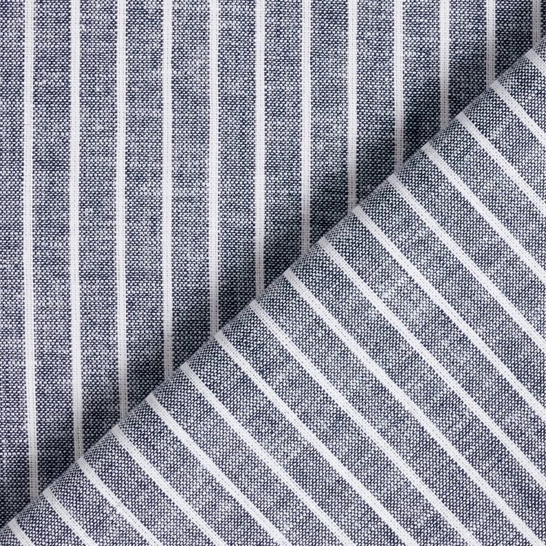 Linen Cotton Blend broad stripes – midnight blue/white,  image number 4
