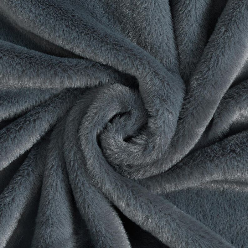 Plain faux fur – blue grey,  image number 1