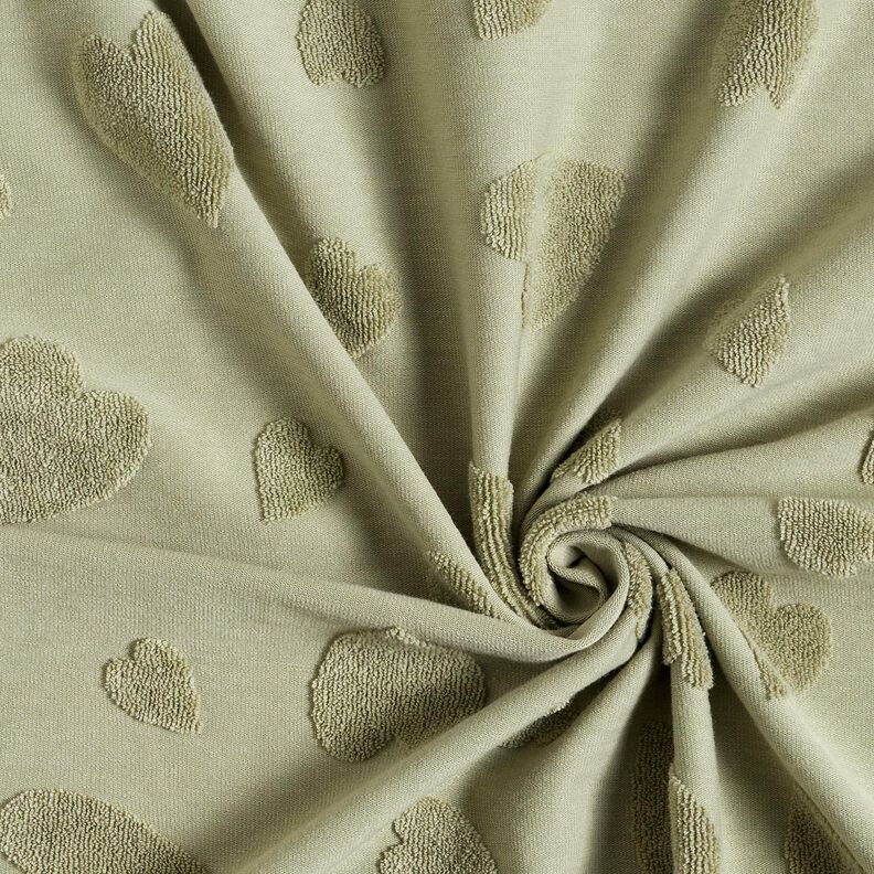 terry cloth jersey hearts – greige, image number 3
