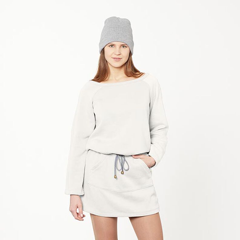 Brushed Sweatshirt Fabric – offwhite,  image number 7