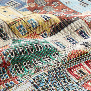 Decorative fabric Tapestry houses – light beige, 