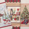 Decorative Panel Tapestry Fabric Nutcracker Duo – carmine/light beige,  thumbnail number 5