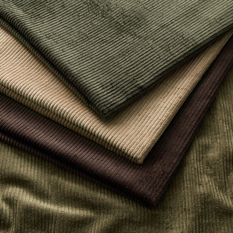 Chunky Corduroy pre-washed Plain – light olive,  image number 6