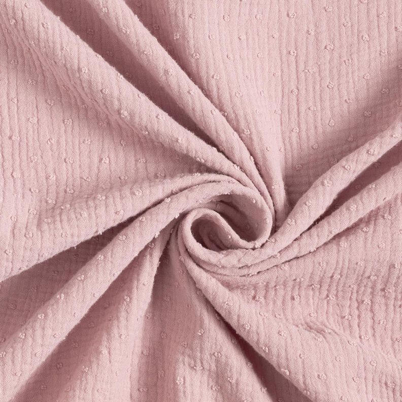 Double Gauze/Muslin dobby – light dusky pink,  image number 3