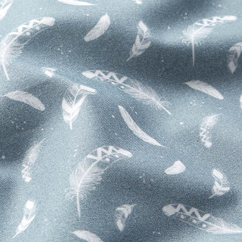 Organic Cotton Poplin feathers – dove blue,  image number 2