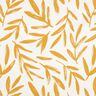 Decor Fabric Half Panama minimalist leaves – mustard/natural,  thumbnail number 1