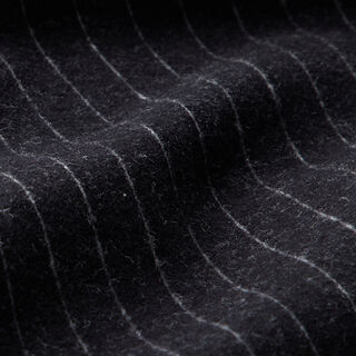Jacquard knit brushed pinstripe – black, 