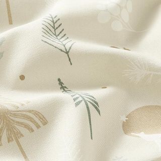 Decorative fabric half Panamaforest animals – light beige, 
