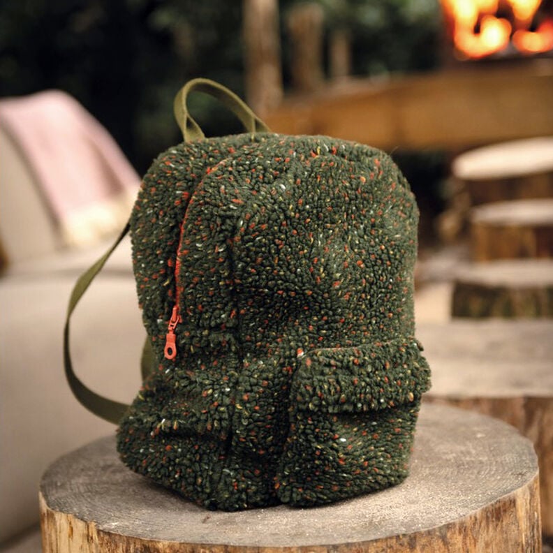 Teddy Fur Tweed Mottled | Poppy Fabrics – dark green,  image number 6