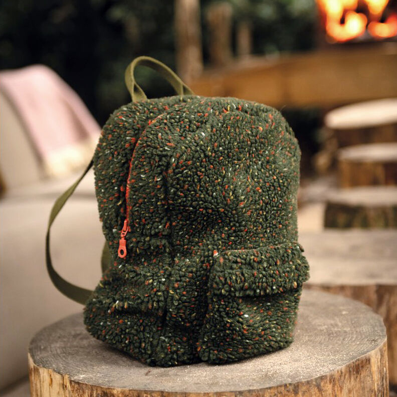 Teddy Fur Tweed Mottled | Poppy Fabrics – dark green, image number 6