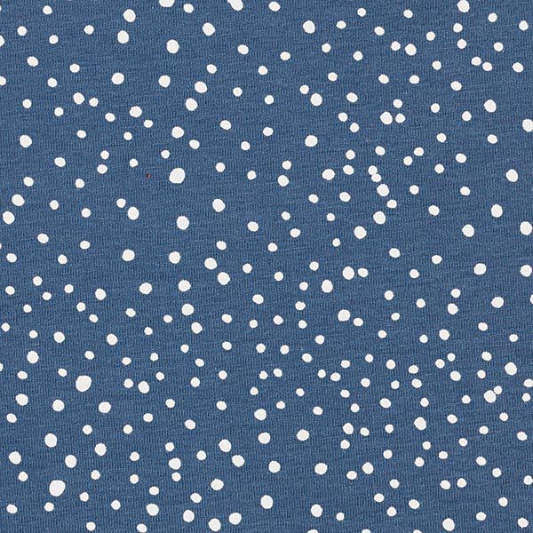 Cotton jersey irregular dots – denim blue,  image number 1