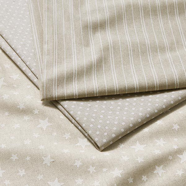 Decor Fabric Half Panama stars – natural/white,  image number 5