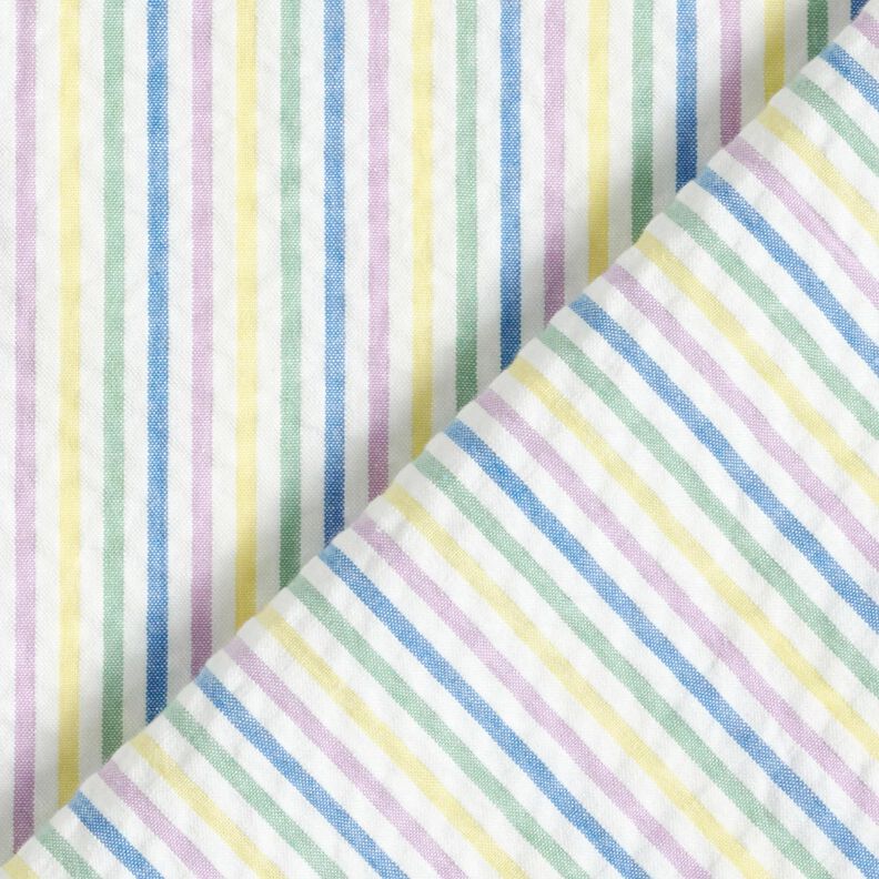 Seersucker Cotton Stripy blend – white,  image number 4