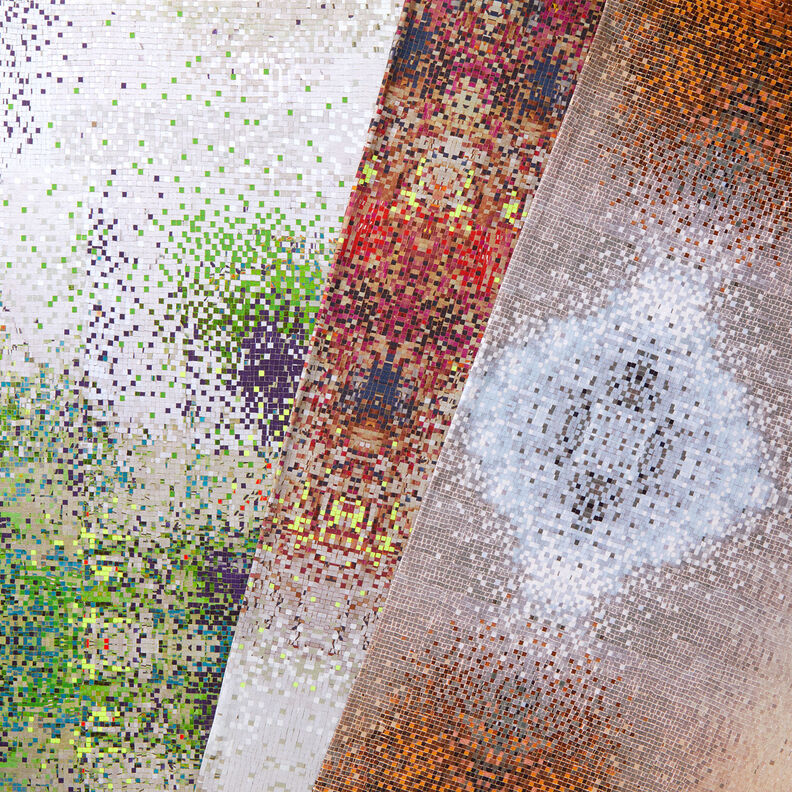 GOTS Cotton Jersey scattered mosaic | TCC x LOOKS by Wolfgang Joop – apple green/dark beige,  image number 7