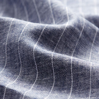 Pinstripes Linen Viscose Blend – navy blue, 