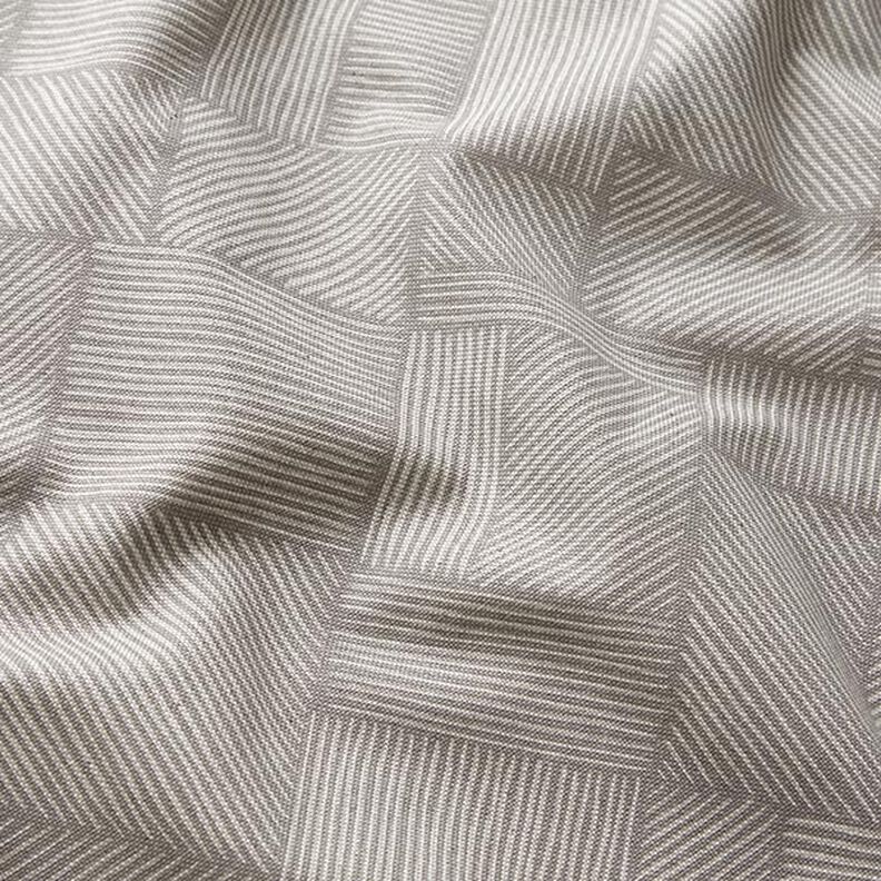 Decor Fabric Half Panama Line Patchwork – taupe/natural,  image number 2