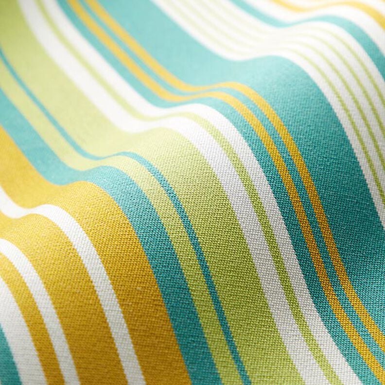 awning fabric Blurred Stripes – mustard/light green,  image number 3