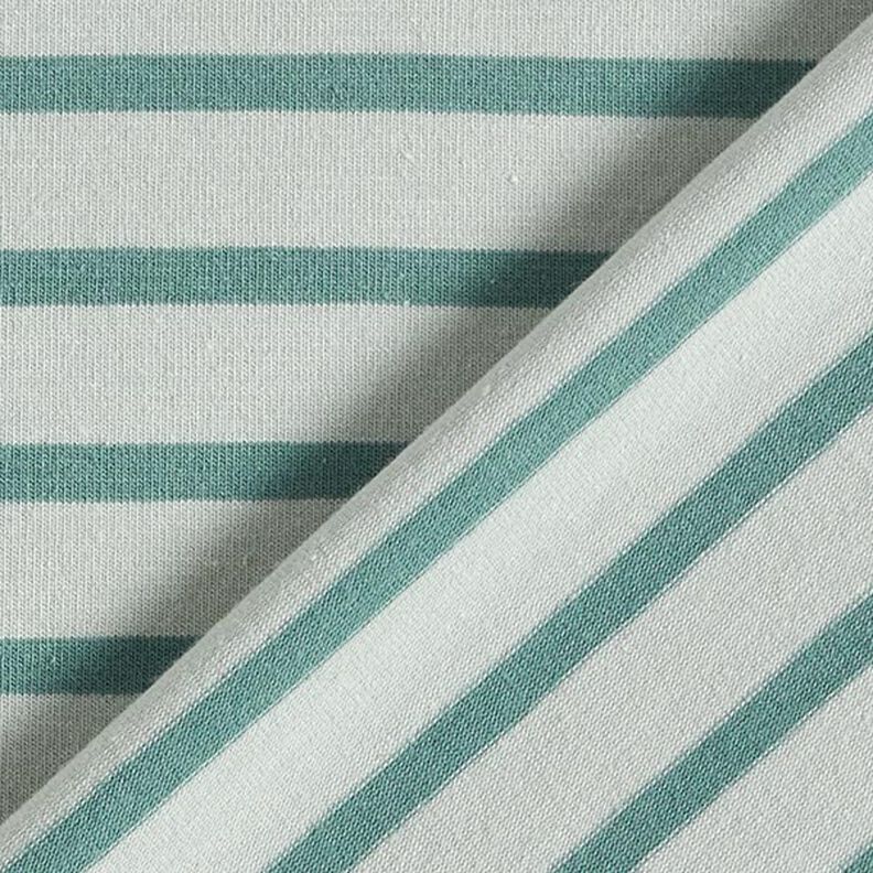Narrow & Wide Stripes Cotton Jersey – pale mint/peppermint,  image number 4