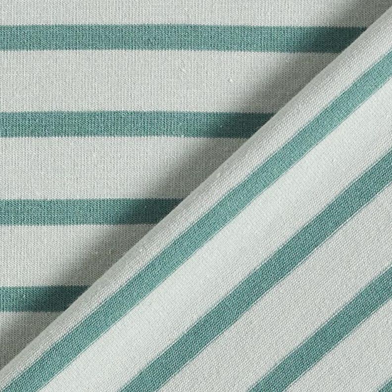 Narrow & Wide Stripes Cotton Jersey – pale mint/peppermint,  image number 4