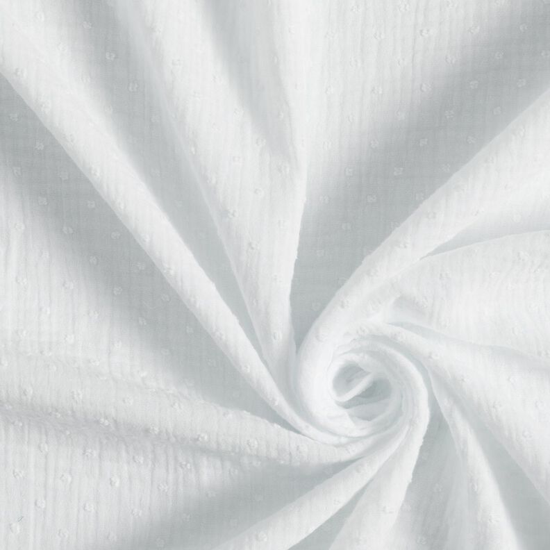 Double Gauze/Muslin dobby – white,  image number 3