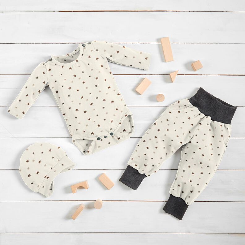 Nicky Velour little stars – ivory,  image number 5