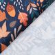 Decor Fabric Half Panama Autumn leaves – navy blue,  thumbnail number 4