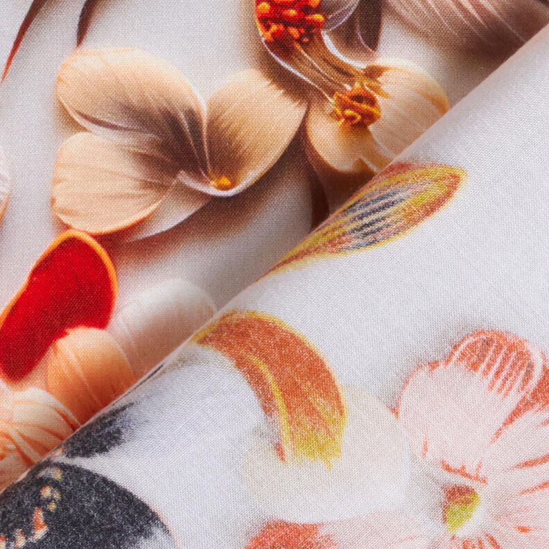 viscose fabric Daisies digital print – apricot/pastel mauve,  image number 4