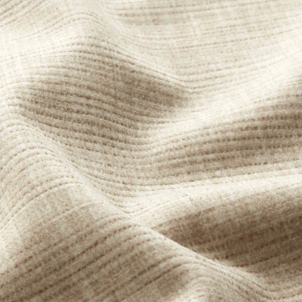 Upholstery Fabric Velvety Woven Look – light beige,  image number 2