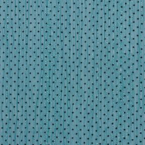 Glitter stripes and dots chiffon – petrol, 
