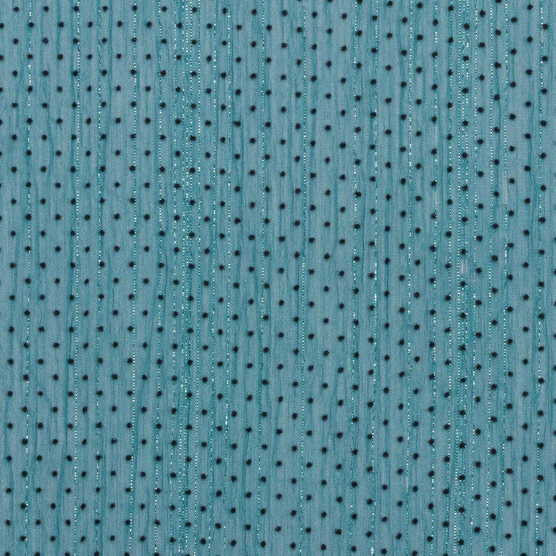 Glitter stripes and dots chiffon – petrol,  image number 1