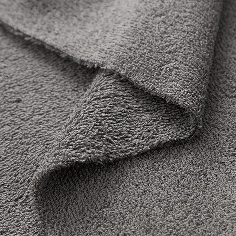 Towelling Fabric – dark grey,  image number 4