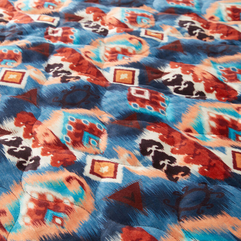 Three layered retro patterned velour quilted fabric – colour mix,  image number 5
