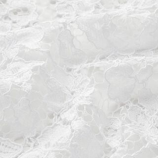 Lace with double-sided floral scalloped edge – white, 