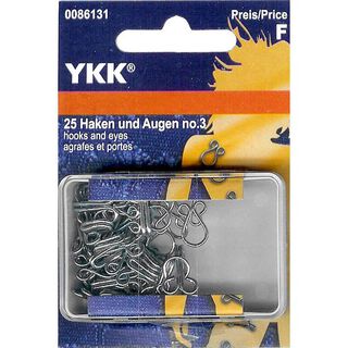 Hooks and eyes for dresses 2 – silver | YKK, 