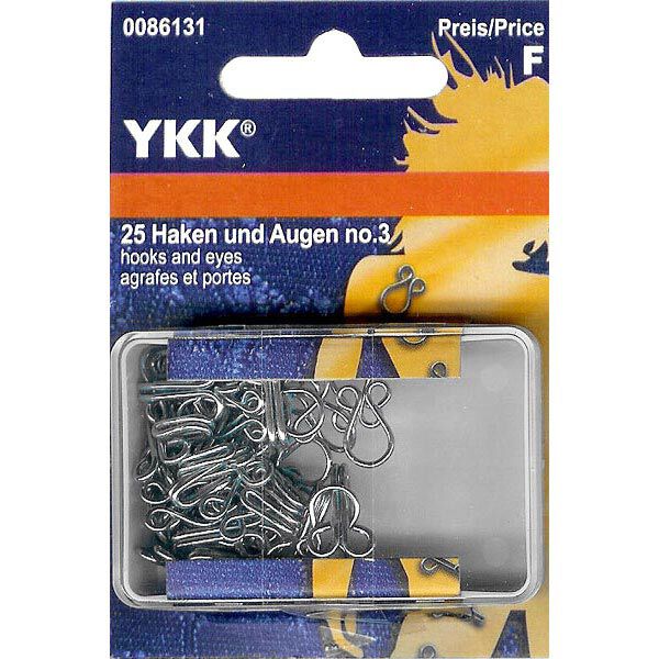 Hooks and eyes for dresses 2 – silver | YKK,  image number 1