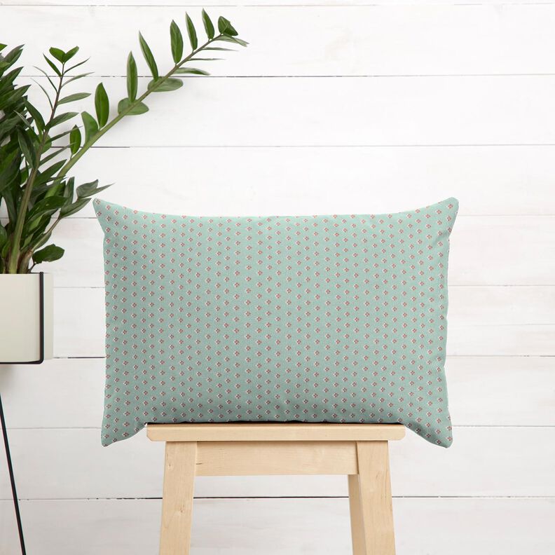 Cotton Poplin Mini spikes – pale mint/dark dusky pink,  image number 6