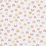 Cotton Cretonne little rainbows – white/mustard,  thumbnail number 1