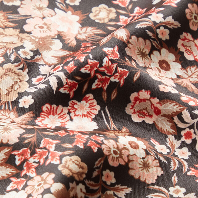 lovely flowers satin – black,  image number 2