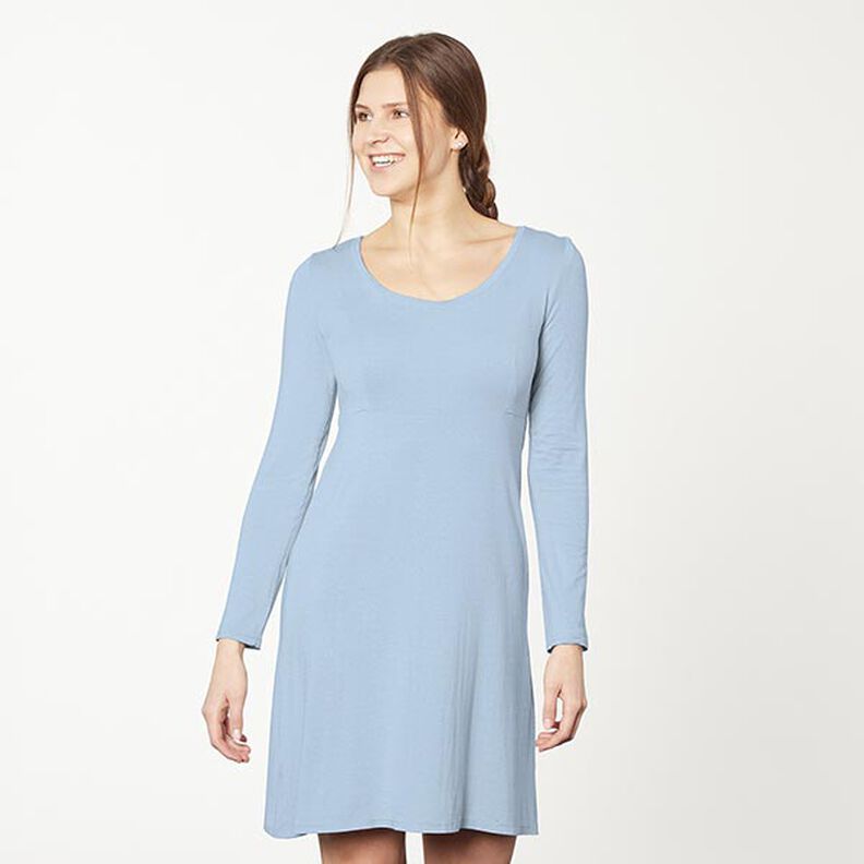 Medium Cotton Jersey Plain – light blue,  image number 6