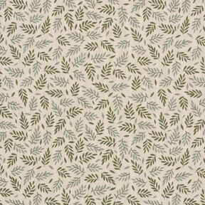 Decor Fabric Half Panama Delicate Leaves – natural, 