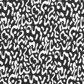 Abstract leopard pattern viscose jersey – black/white, 