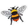 Appliqué  Bee [ 6 x 9,5 cm ] – black/yellow,  thumbnail number 1