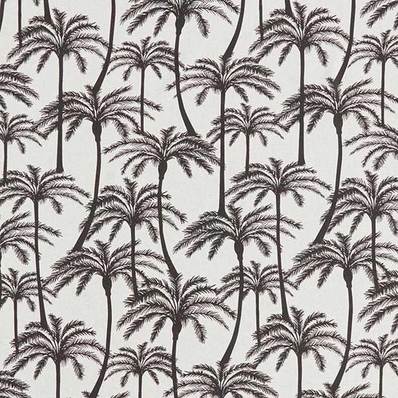 Decor Fabric Half Panama palms – black brown,  image number 1