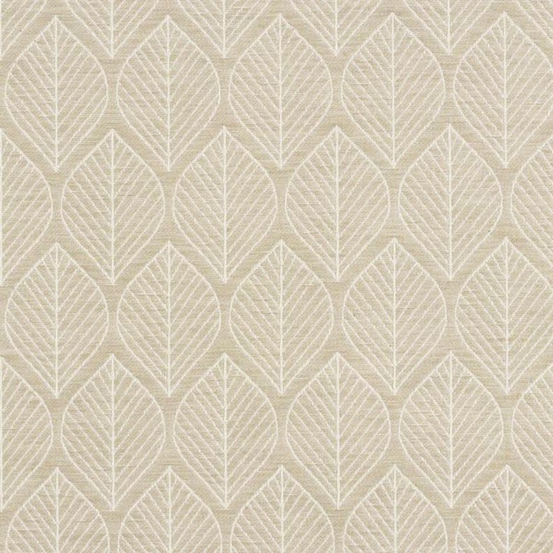 Decor Fabric Jacquard Leaves – beige,  image number 1