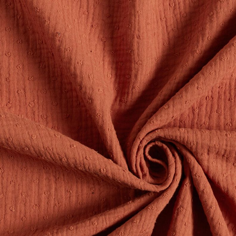 Double Gauze/Muslin dobby – terracotta,  image number 3
