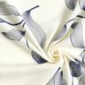 viscose fabric tulips – offwhite/midnight blue,  thumbnail number 3