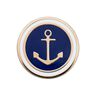 Metal Button Eyelet Anchor – navy blue/gold,  thumbnail number 1