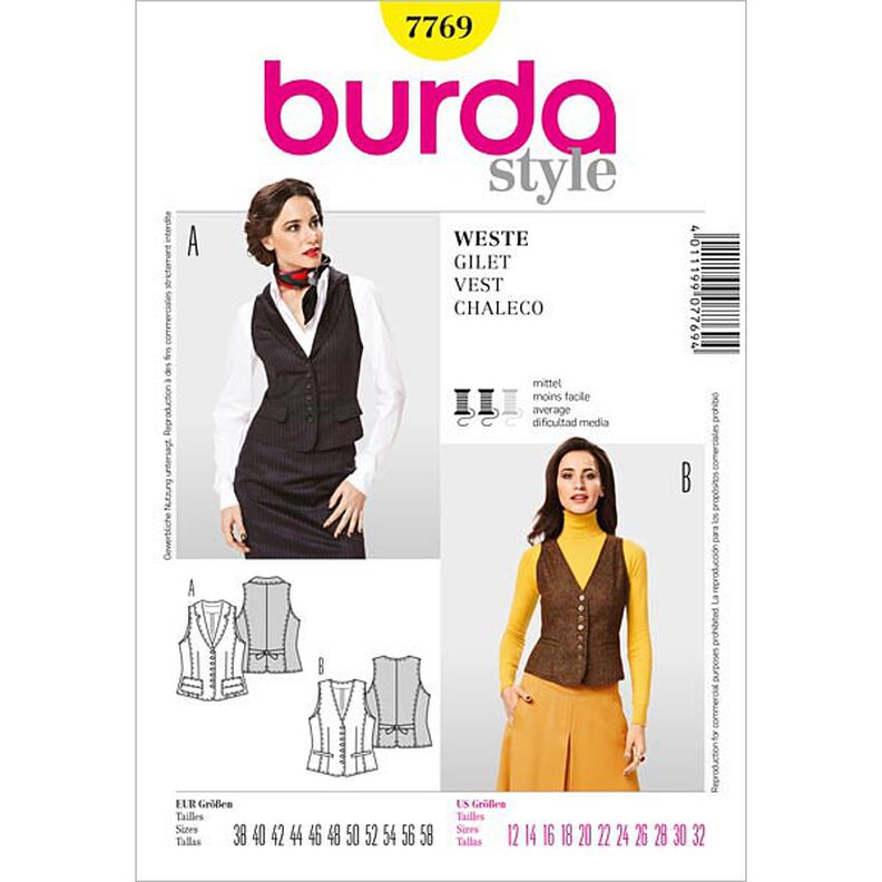 Vest, Burda 7769,  image number 1