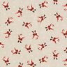Decorative fabric half Panama mini Santa Clauses – natural,  thumbnail number 6