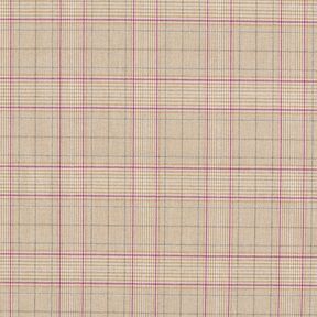 Viscose Blend Prince of Wales check with lurex – almond/grape, 